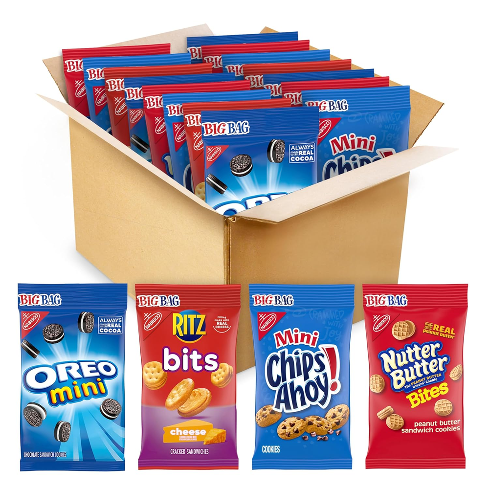 OREO CHIPS AHOY Nutter Butter RITZ Mini Cookies & Bites Variety Pack Snack