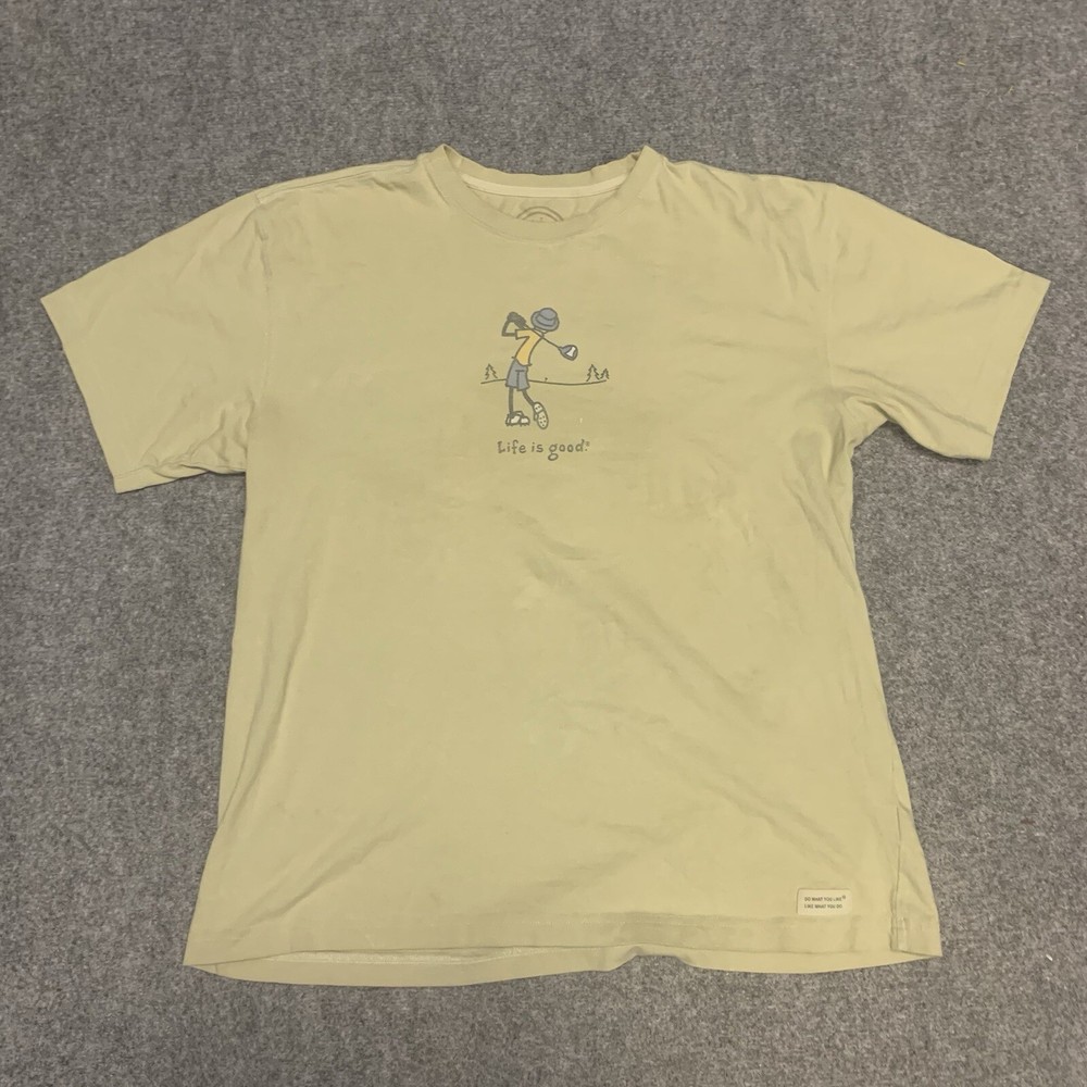 Life is Good Shirt Mens Size Large Sz L Golf Golfing Golfer Tee