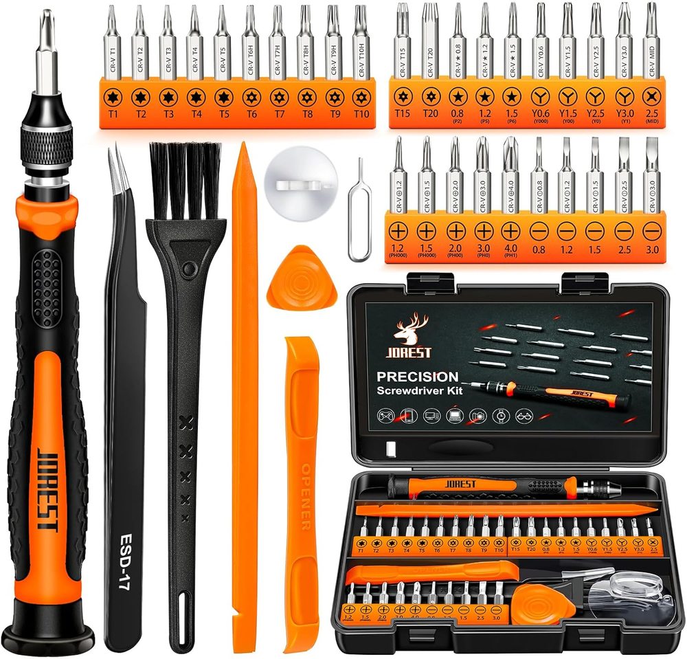 38Pcs Small Precision Screwdriver Set with Torx T5,T6,Y00, Mini Repair Tool Kit