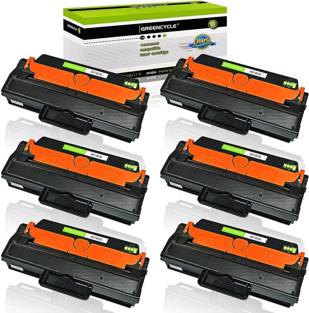 6PK High Yield MLT-D115L BK Toner Cartridge Fits For Samsung SL-M2880XAC Printer