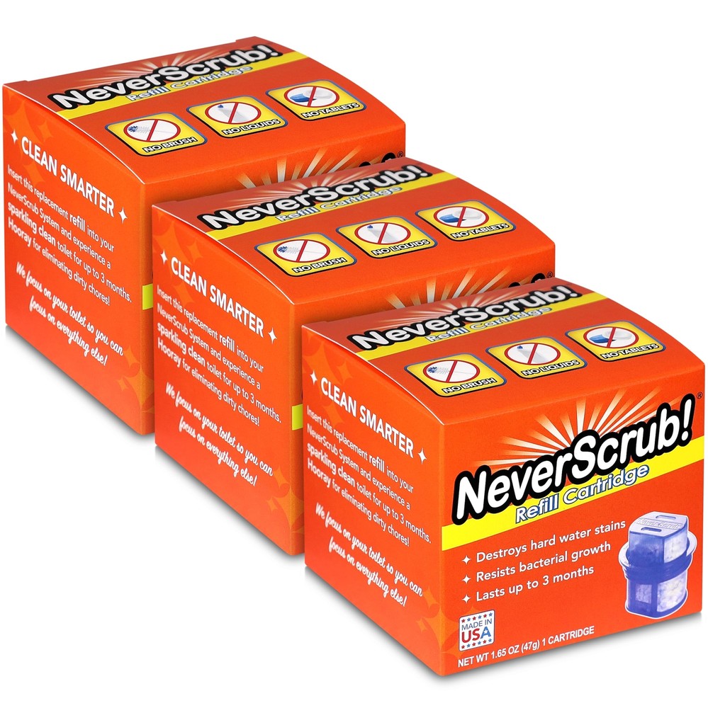 NeverScrub! Refill Cartridge Self Cleaning Toilet System - Replacement Cartri...