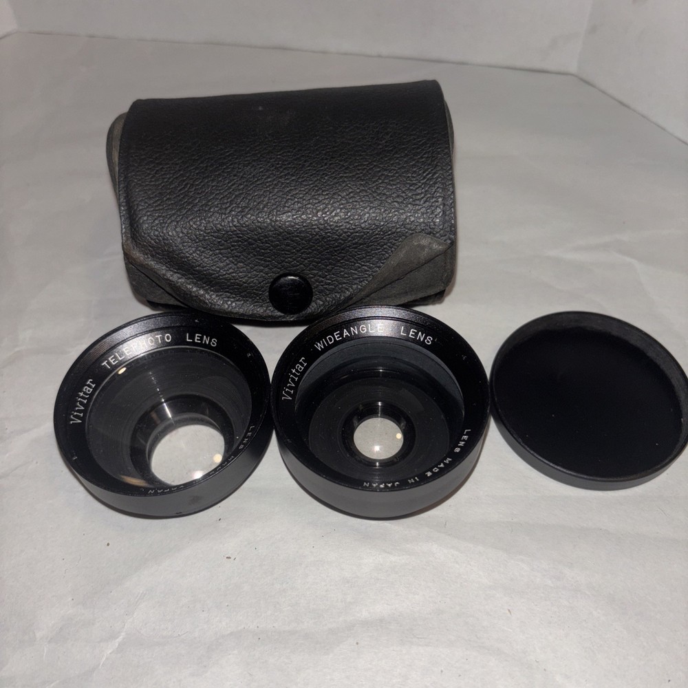 Vivitar Japan-Made Telephoto & Wide Angle Camera Lenses