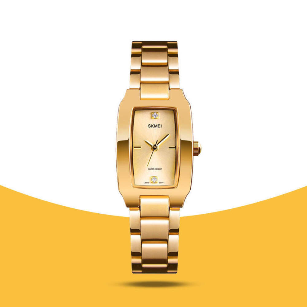 Elegant Ladies Quartz Watch with Diamond Accents and Stainless Steel Bracelet