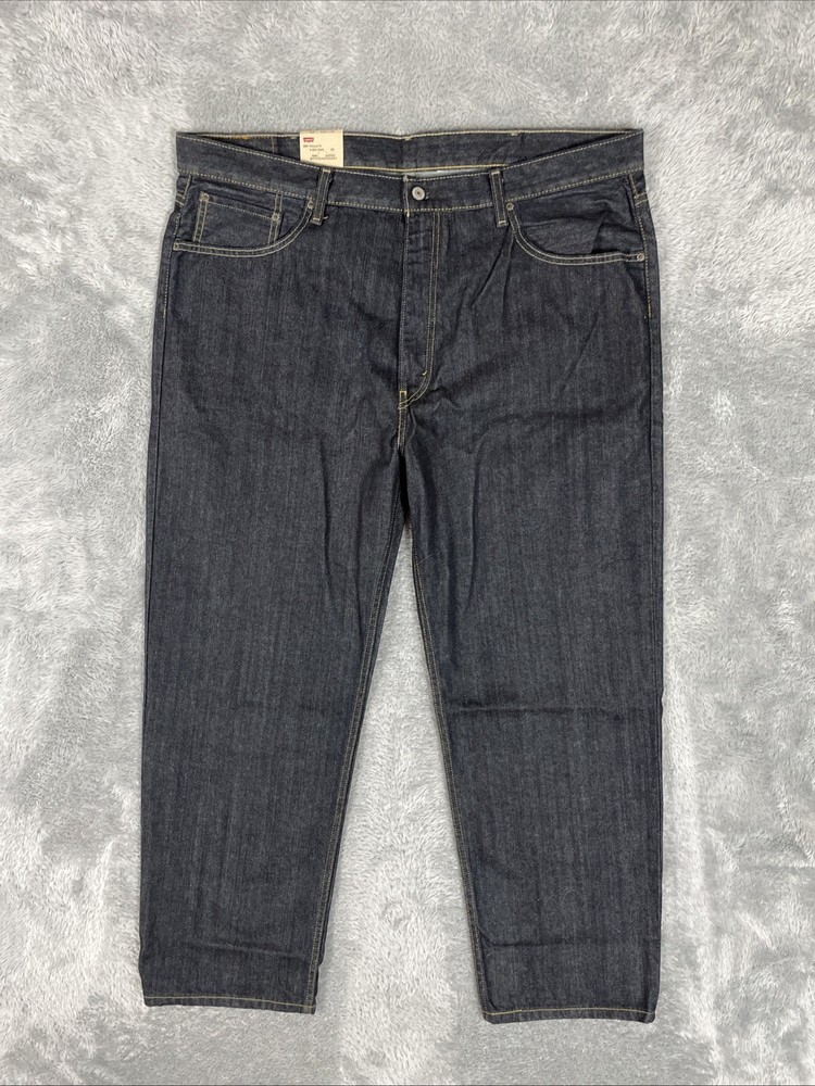 Levis 550 Jeans Men's 42x30 Dark Blue Relaxed Fit Tapered Cotton Pants Casual