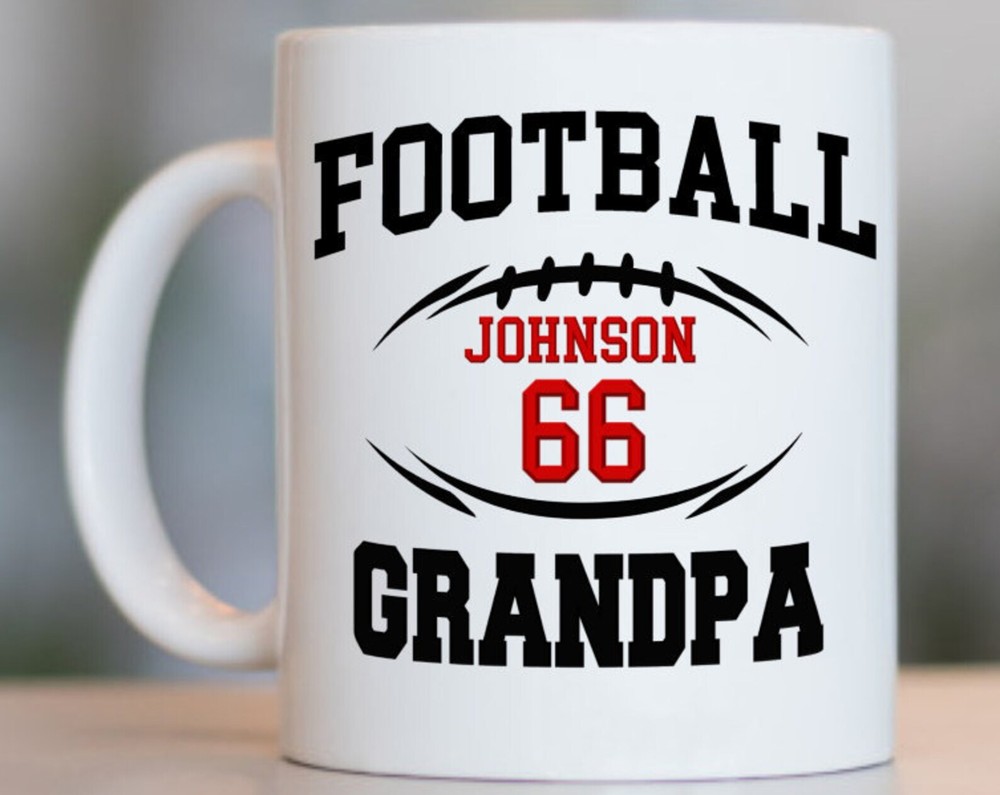 Football Grandpa Custom Mug Customized Football Grandpa Mug Football Gift For