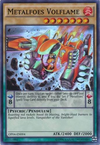 Metalfoes Volflame Super Rare OP04-EN004 Unlimited Edition Moderately Played