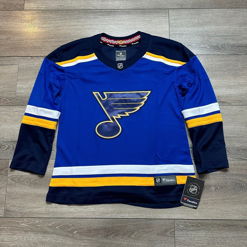 St Louis Blues  Fanatics Youth  L/XL Jersey Blue New with tags NHL