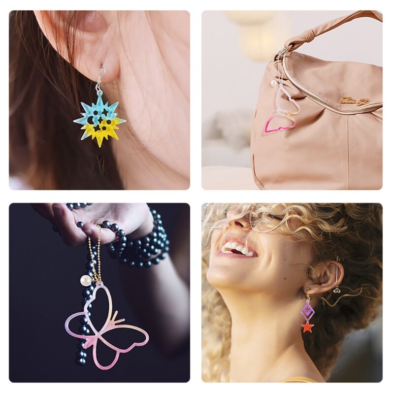 Resin Silicone Keychain Jewelry Casting Mold Punk Pendant Mold