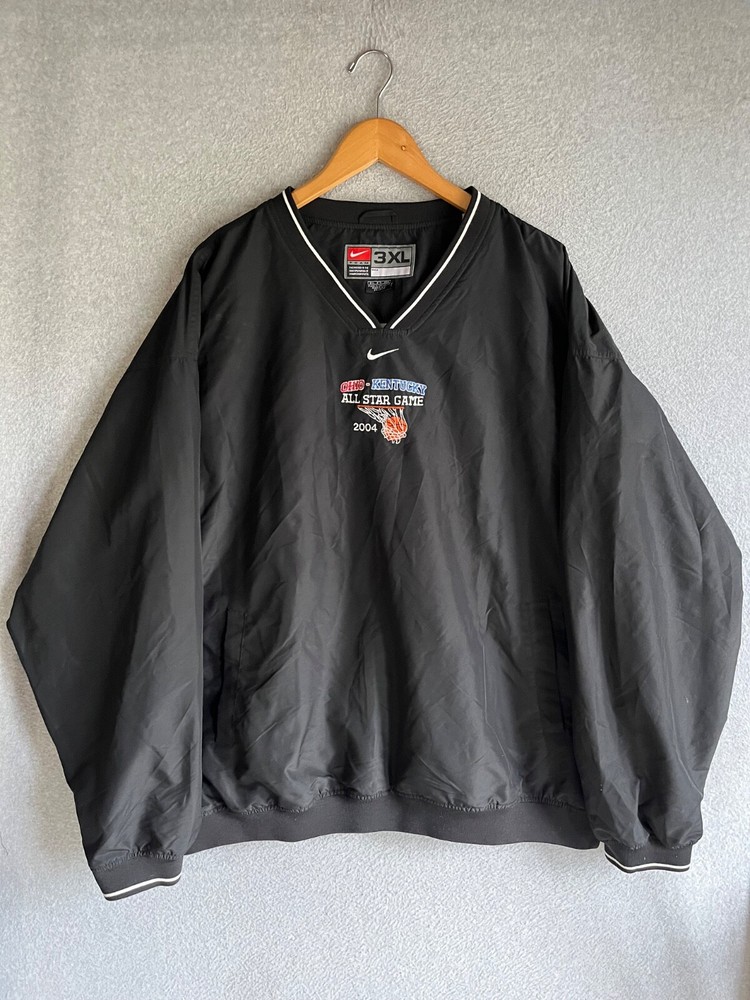 VINTAGE Y2K Center Swoosh Kentucky Ohio All Star Game WIndbreaker Black Size 3XL