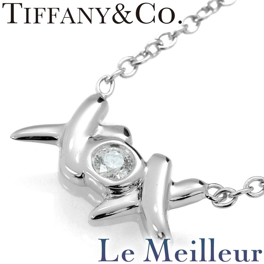 Tiffany Paloma Picasso Love Kisses Necklace with Diamonds in 18K Gold Pre-Owned Luxury