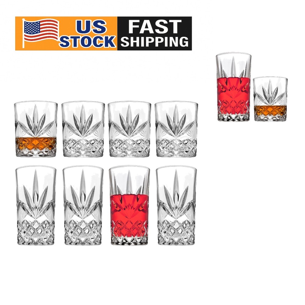 4-Piece Highball & Old Fashioned Glass Set - Perfect for Entertaining