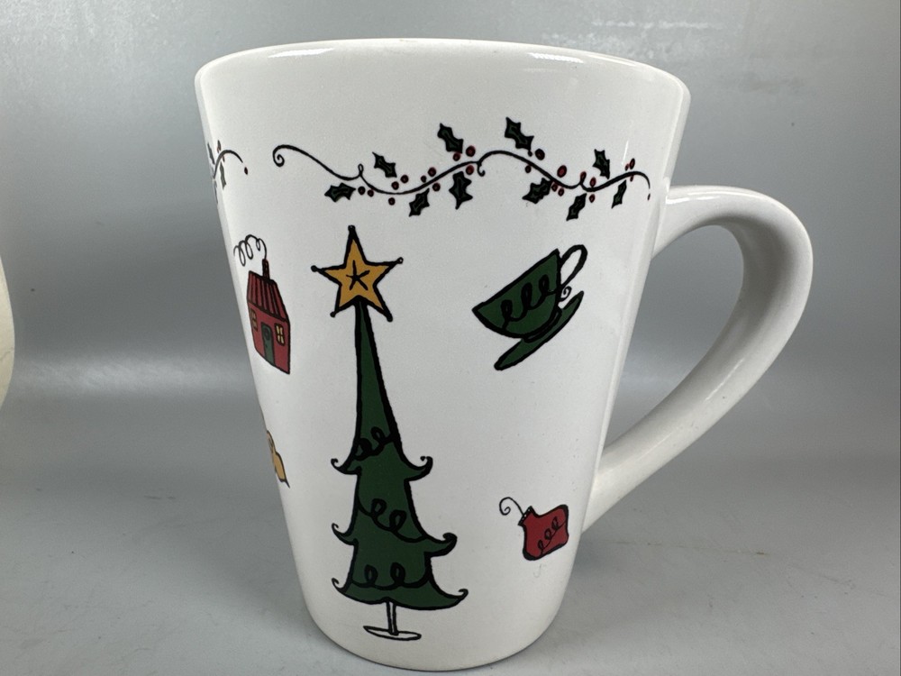 Starbucks Christmas Tall Very Rare White Mug 4,5”