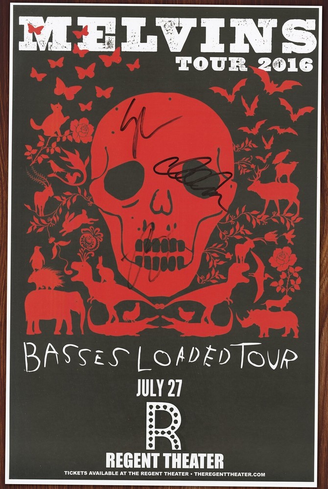 Melvins autographed concert poster Dale Crover, Buzz Osborne