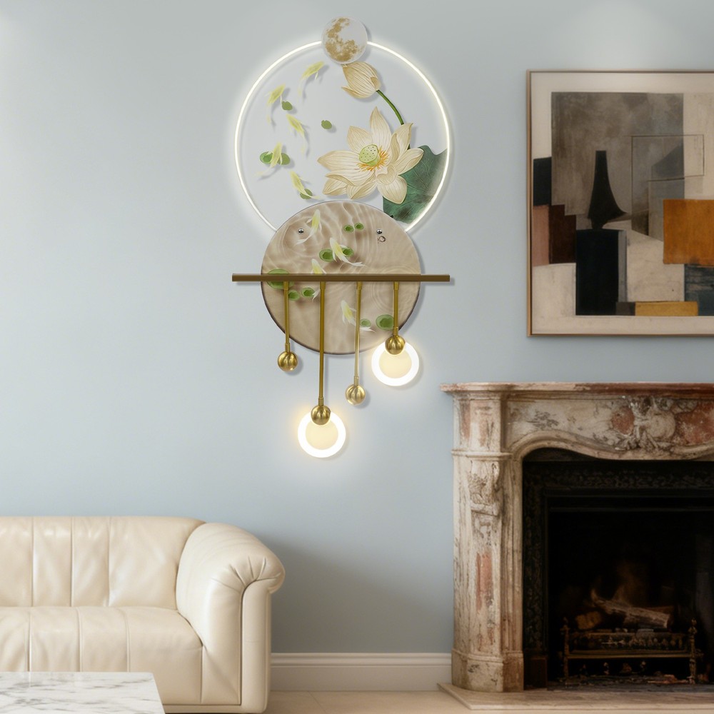 Wall Art Decor w/ Led Light Wall Sculpture Painting Decor Art For Living Room