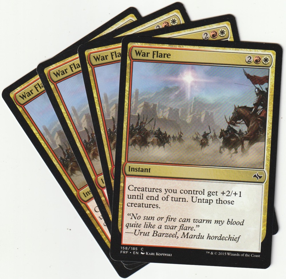 4 MTG WARFARE Instant Playset FRF/EN Near Mint Excellent Condition