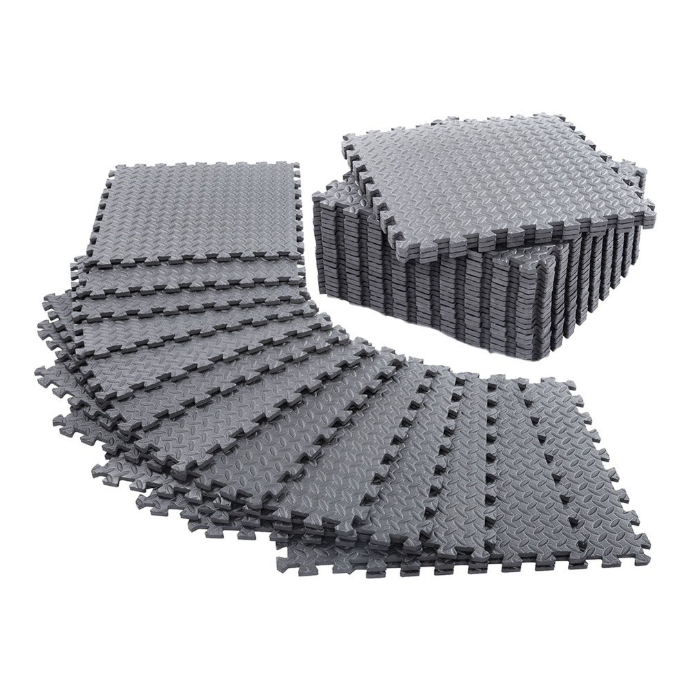 12-Pack Thick Exercise Mats for Home Gym Yoga & Weight Workouts