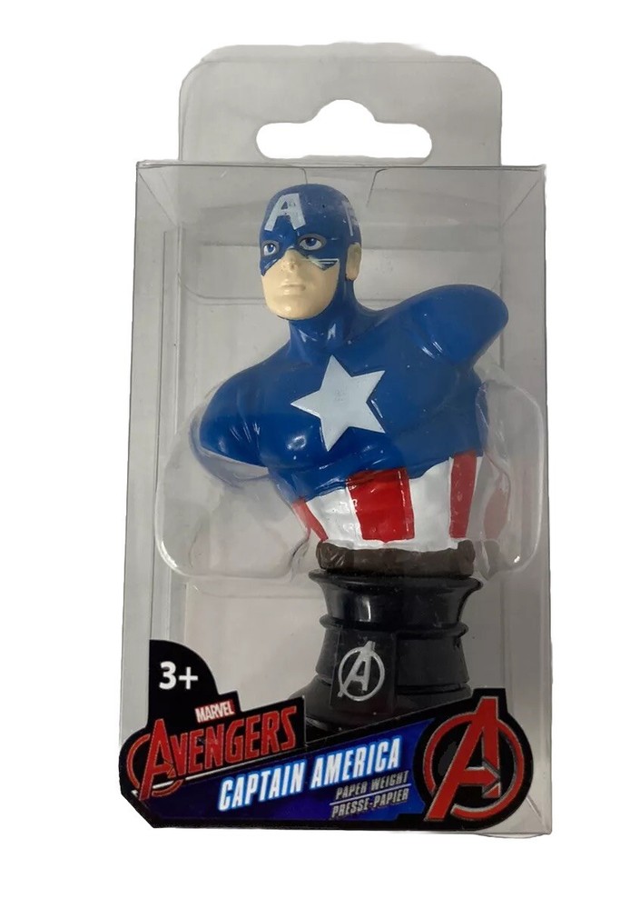Brand New Mini Figure Marvel Avengers Captain America Office Desk Paperweight