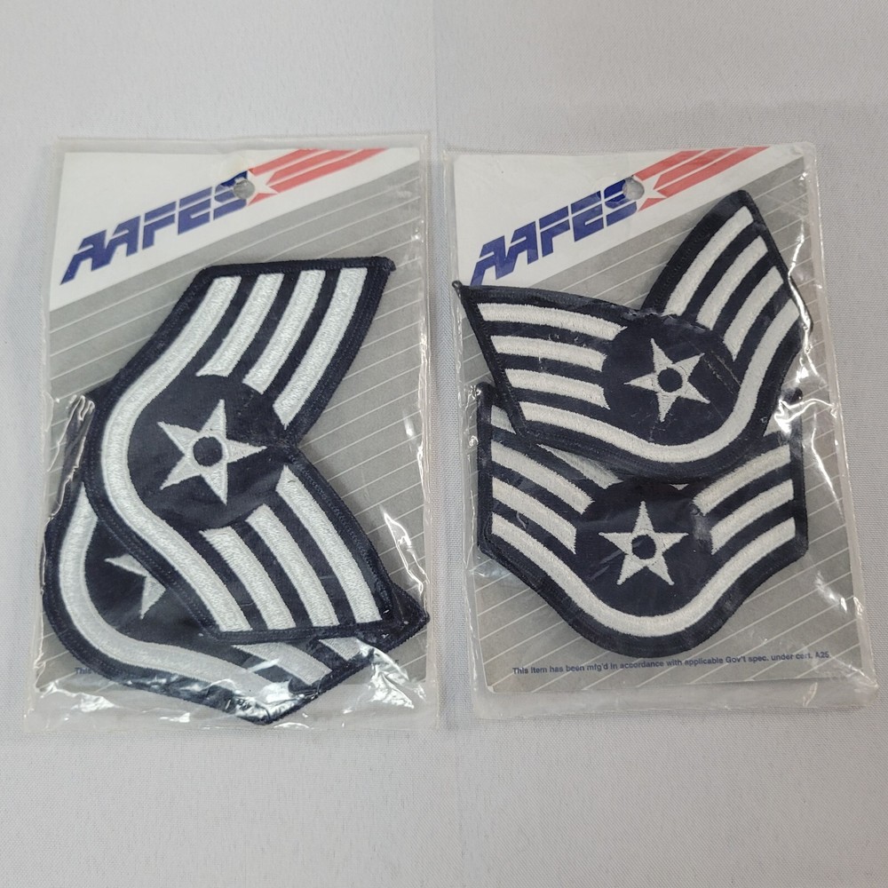 US Air Force Staff Sergeant SSgt Rank Insignia Dress Blues Patch 2 Packs Of 2