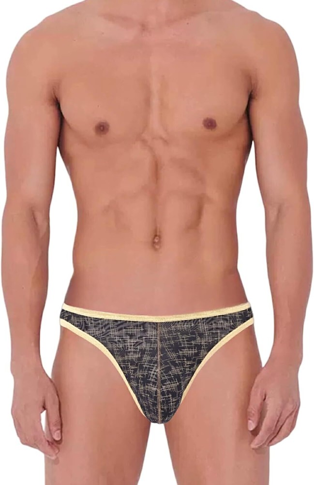 Men's Thong Comfort Fit G-Strings Underwear Bulge Pouch Soft Low Rise Briefs