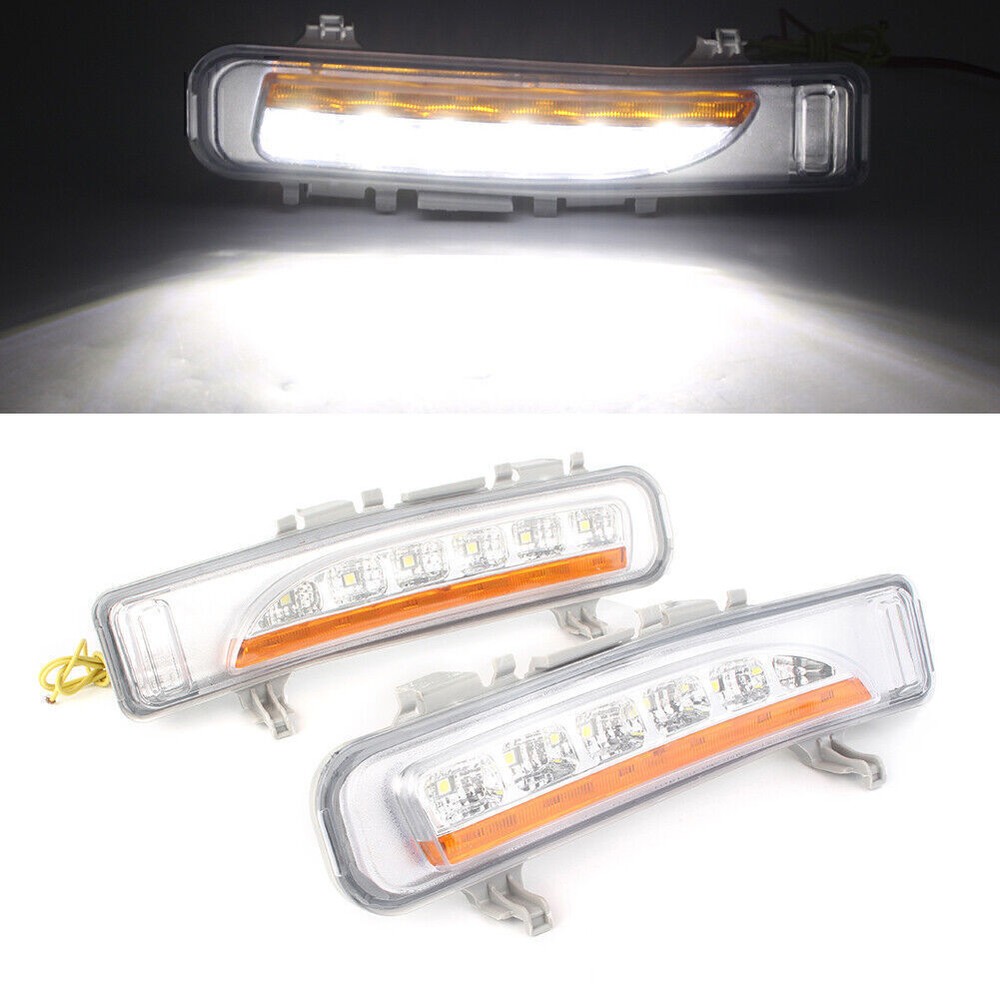 Pair Car LED Daytime Running Lights DRL Fog Driving Lamp Fit Ford Edge 2011-14