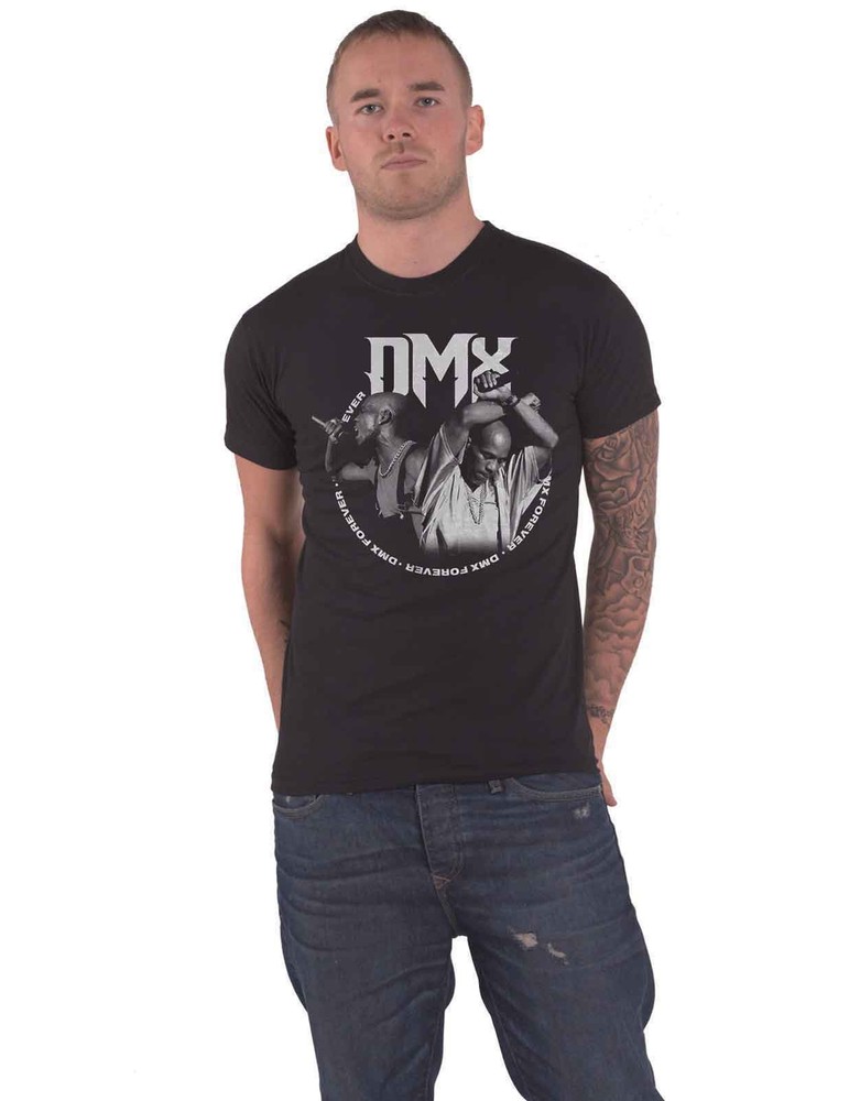 Official DMX Forever Circle Logo T-Shirt for Men in Black
