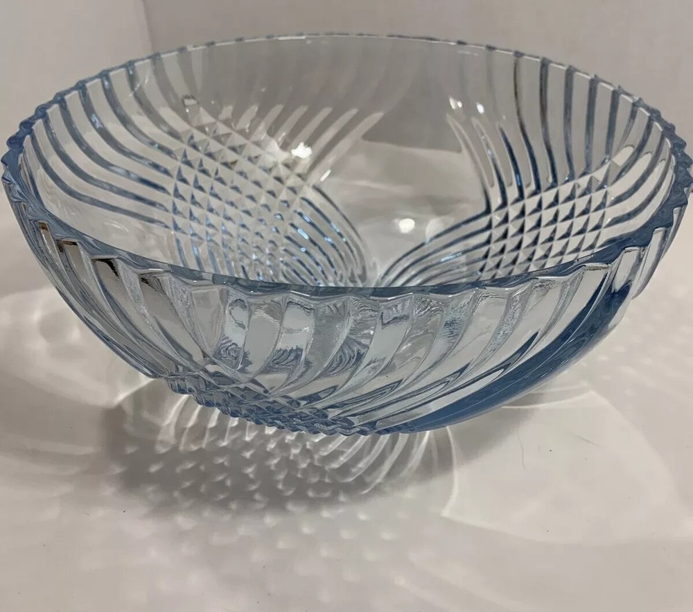 Indiana Glass Enchantment Blue 10.5 Inch Large Serving Bowl for Fruit or Centerpiece