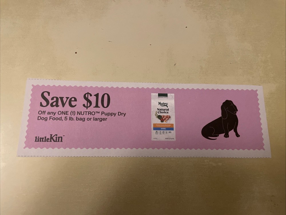 Manufacturer's Coupon-Save $10 on any 1 Nutro Puppy Dry Dog Food 5 lb+