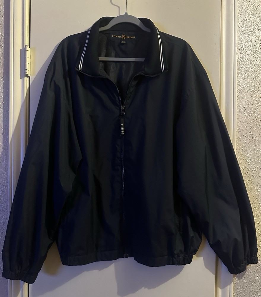 Tommy Hilfiger Golf Mens Navy Blue Full Zip XL Jacket