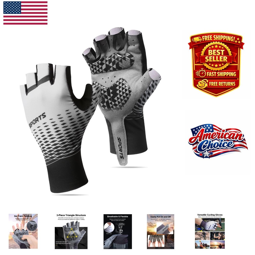 Versatile Yoga& Sports Gloves - Half Finger, Breathable for Summer Cycling
