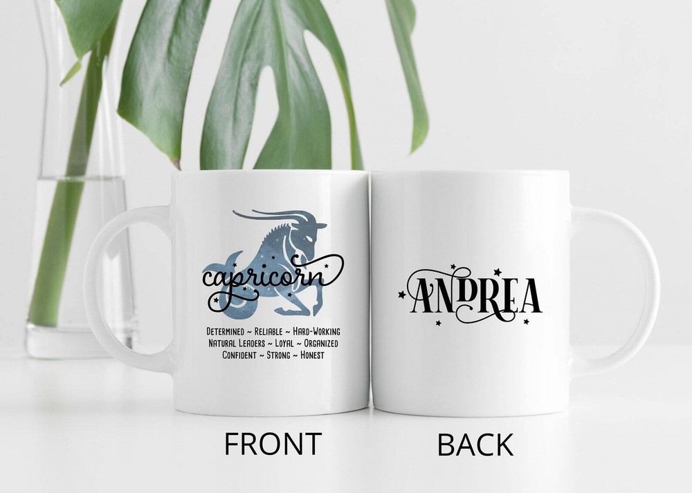 Capricorn Zodiac Mug L Personalized Astrology Coffee Cup L Horoscope