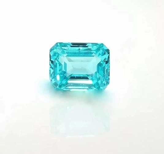 10 Ct Natural Paraiba Tourmaline Neon blue Emerald Cut Loose Gemstone Certified