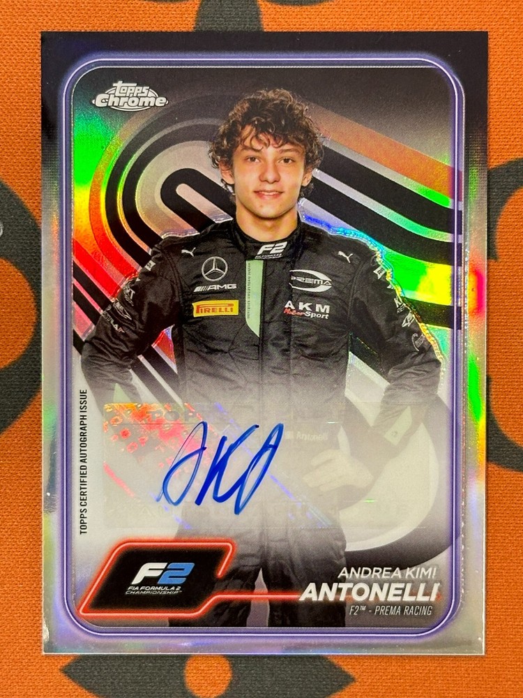 Andrea Kimi Antonelli 2024 Topps Chrome Formula 1 F2 Autograph Refractor 大V