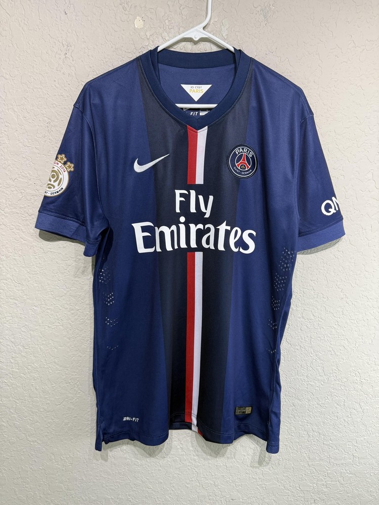 Paris Saint Germain Shirt Mens Large Blue Nike Soccer Jersey Ibrahimovic 10