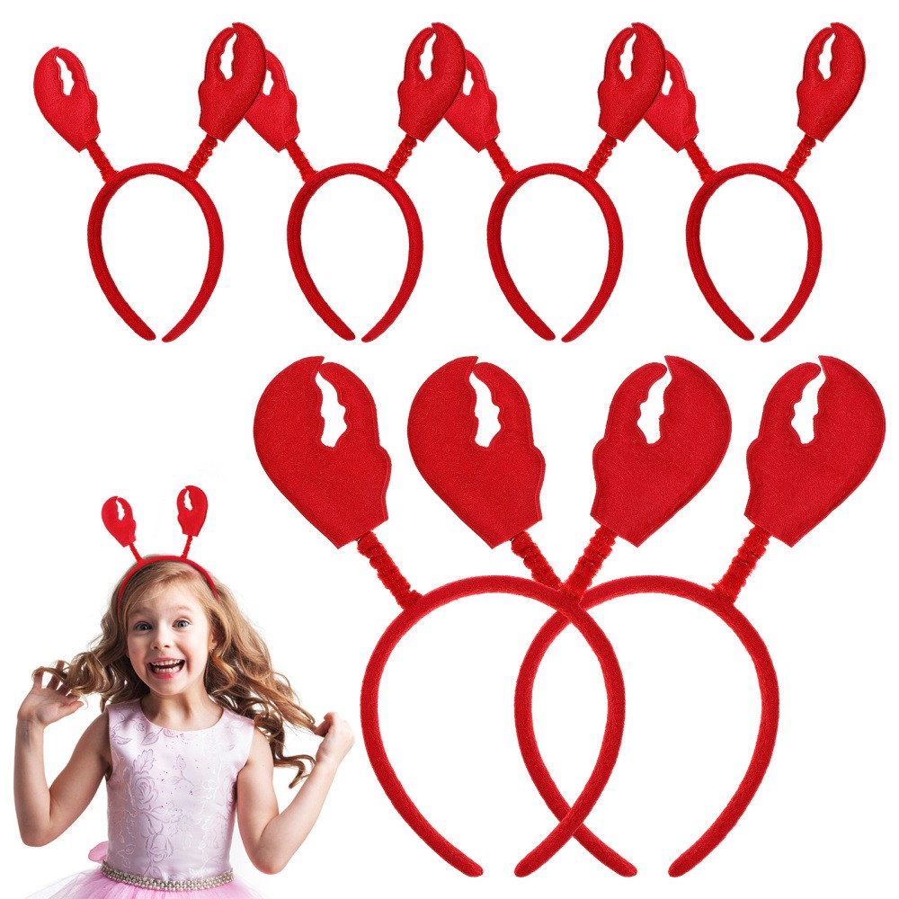 6 Pcs Lobster Headband Set for Kids Sea Animal Costume Accessory  