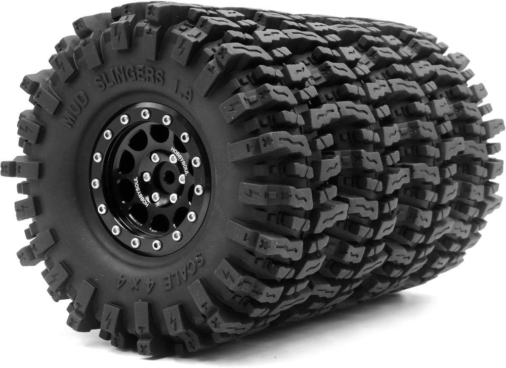 1.9 Mud Slingers Tires Super Grip Sticky Tyre 120Mm / 4.72'' Tall & 1.9 Beadlock