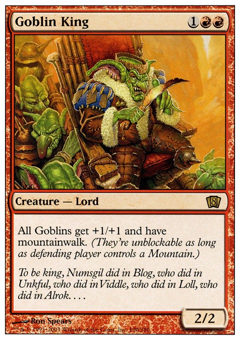 1x Goblin King Heavy Play MTG Magic - Kid Icarus -