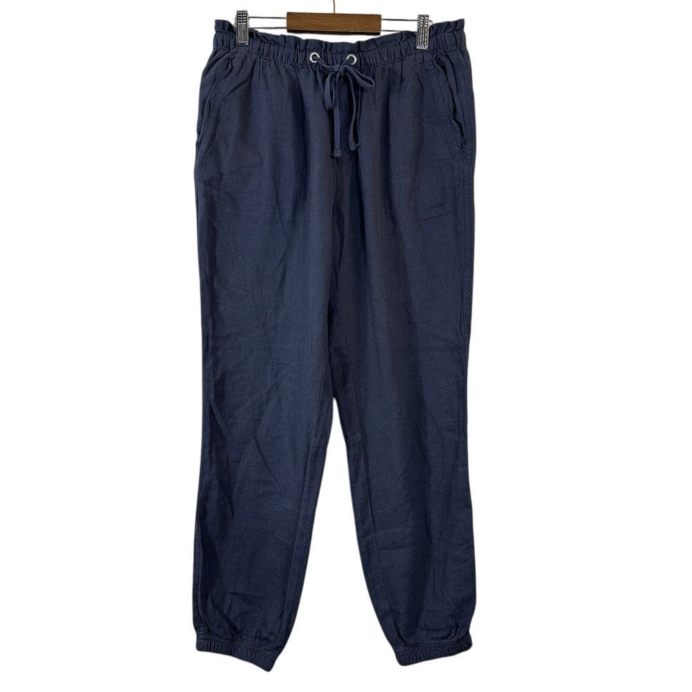 Social Standard by Sanctuary Women's Pants Blue Linen Blend Elastic Waist Size S