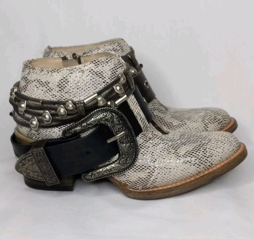 Steven Saloon Ladies Size 5 Leather Ankle Boots Freebird Collection