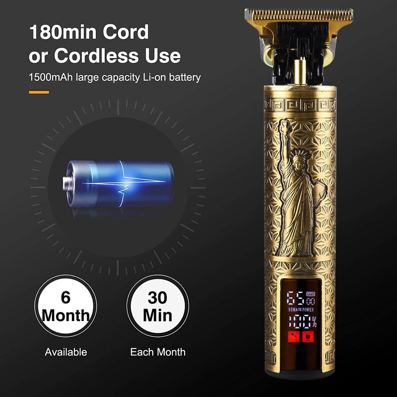 Professional Cordless Hair Clipper Beard Trimmer Shaving Machine for Barbers