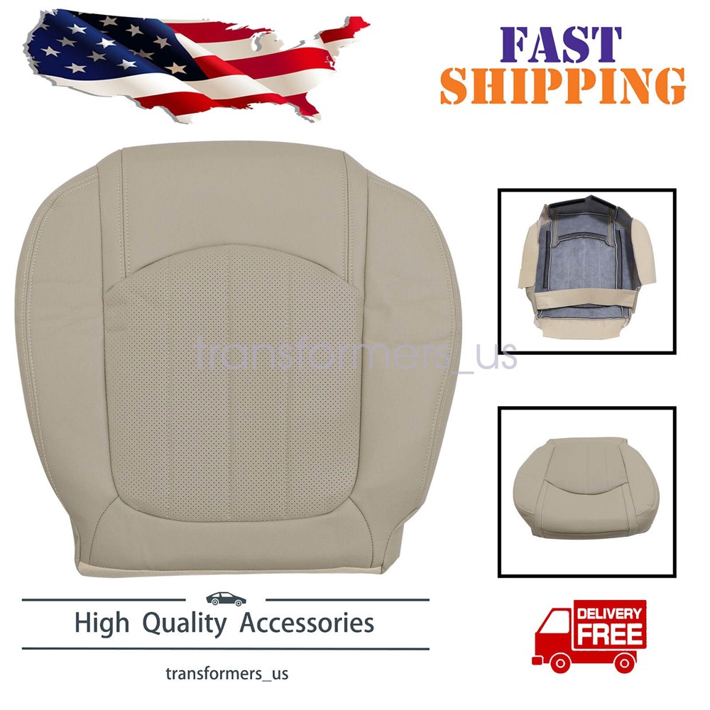 For 2008 2009 2010 2011 2012 Buick Enclave Driver Bottom Leather  Seat Cover Tan