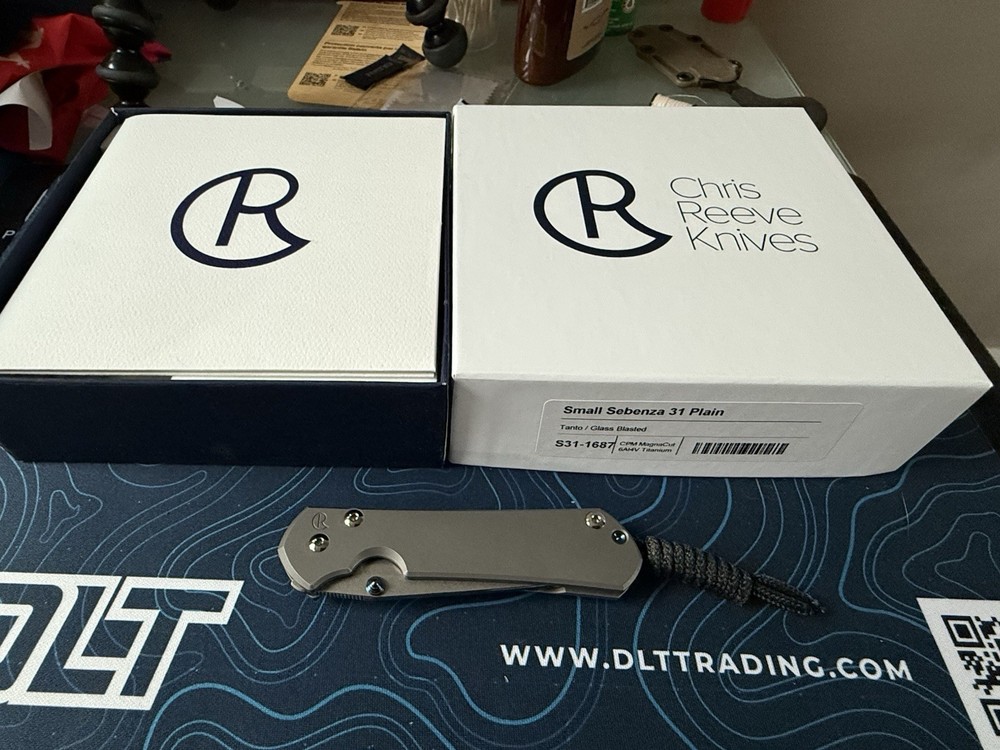 Chris Reeves Knives Small Sebenza 31 Plain Tanto - Limited Run Glass Blasted