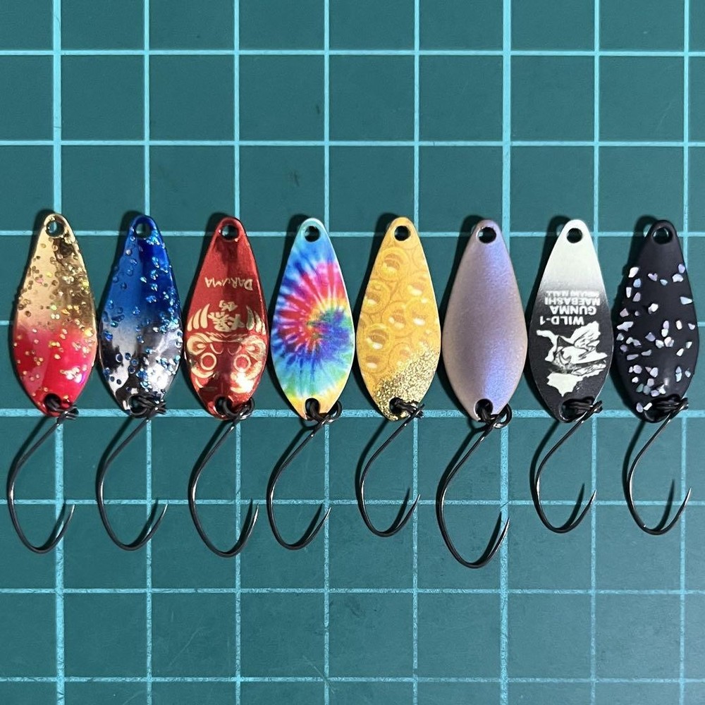 Alfred Spoon 8pc 1.0g Trout Lure Kit for Lake River Rainbow Fish
