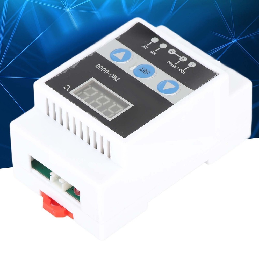 Temperature Regulator Digital Thermostat Control DIN Rail Mount Controller