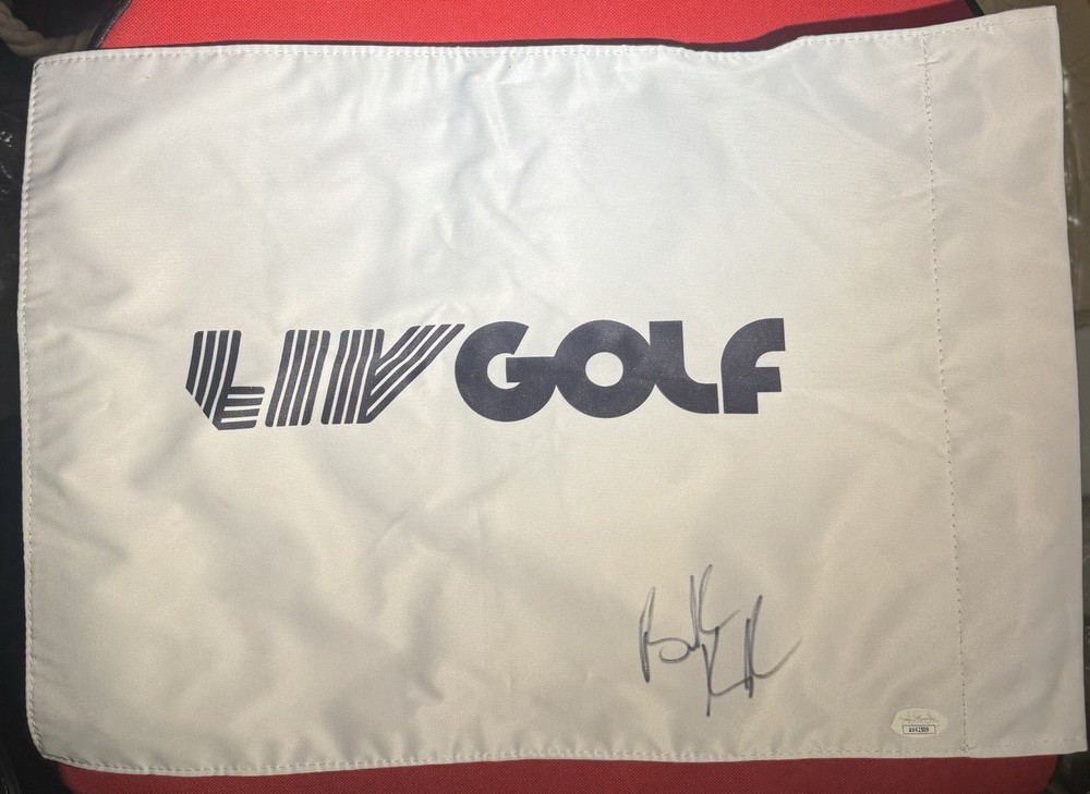Brooks Koepka Autographed LIV Golf Flag with JSA COA