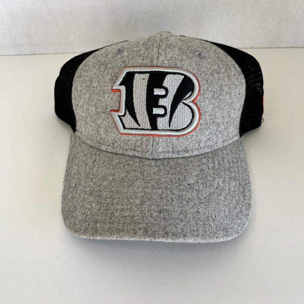 New Era Cincinnati Bengals Cap Snapback Adjustable Hat NFL Gray Mesh Back New