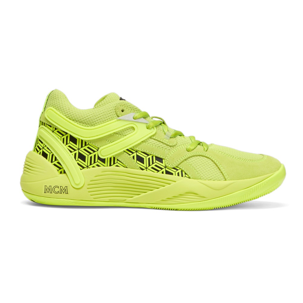 PUMA  X Mcm Trc Blaze Court Basketball  Mens Green Sneakers Athletic Shoes 37762