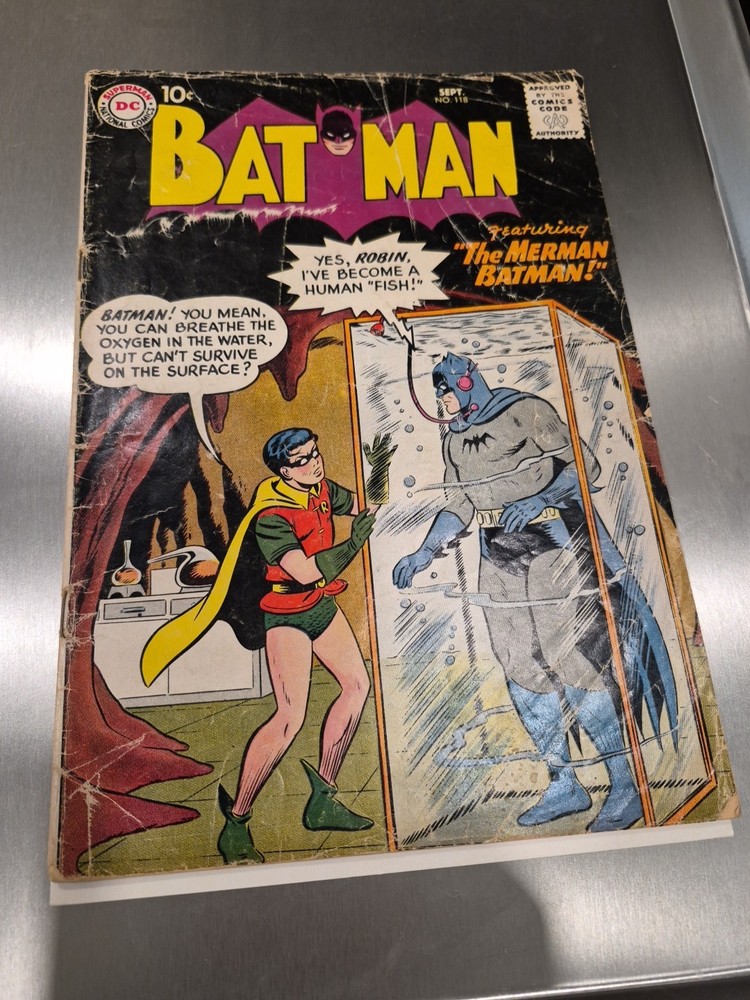 Batman #118 (DC September 1958) 2.0 Bob Kane BILL FINGER The Merman Batman