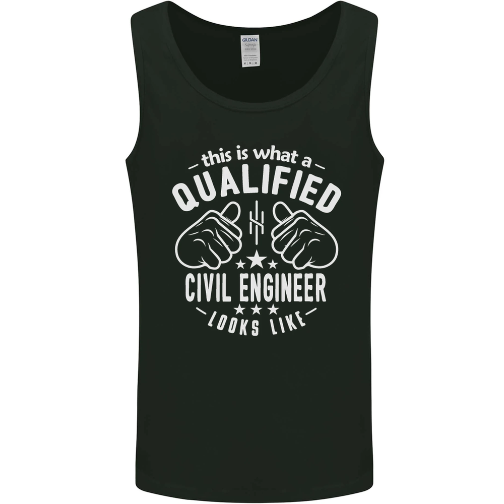 A Qualified Civil Engineer Looks Like Mens Vest Tank Top