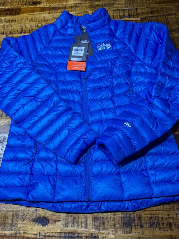 Womens Mountain Hardwear Ghost Whisperer 2 800 Goose Down Jacket Sz Lg  Blue