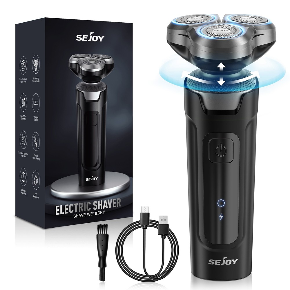 SEJOY Mens Electric Shaver Trimmer Razor Rechargeable Hair Beard Shaving Machine